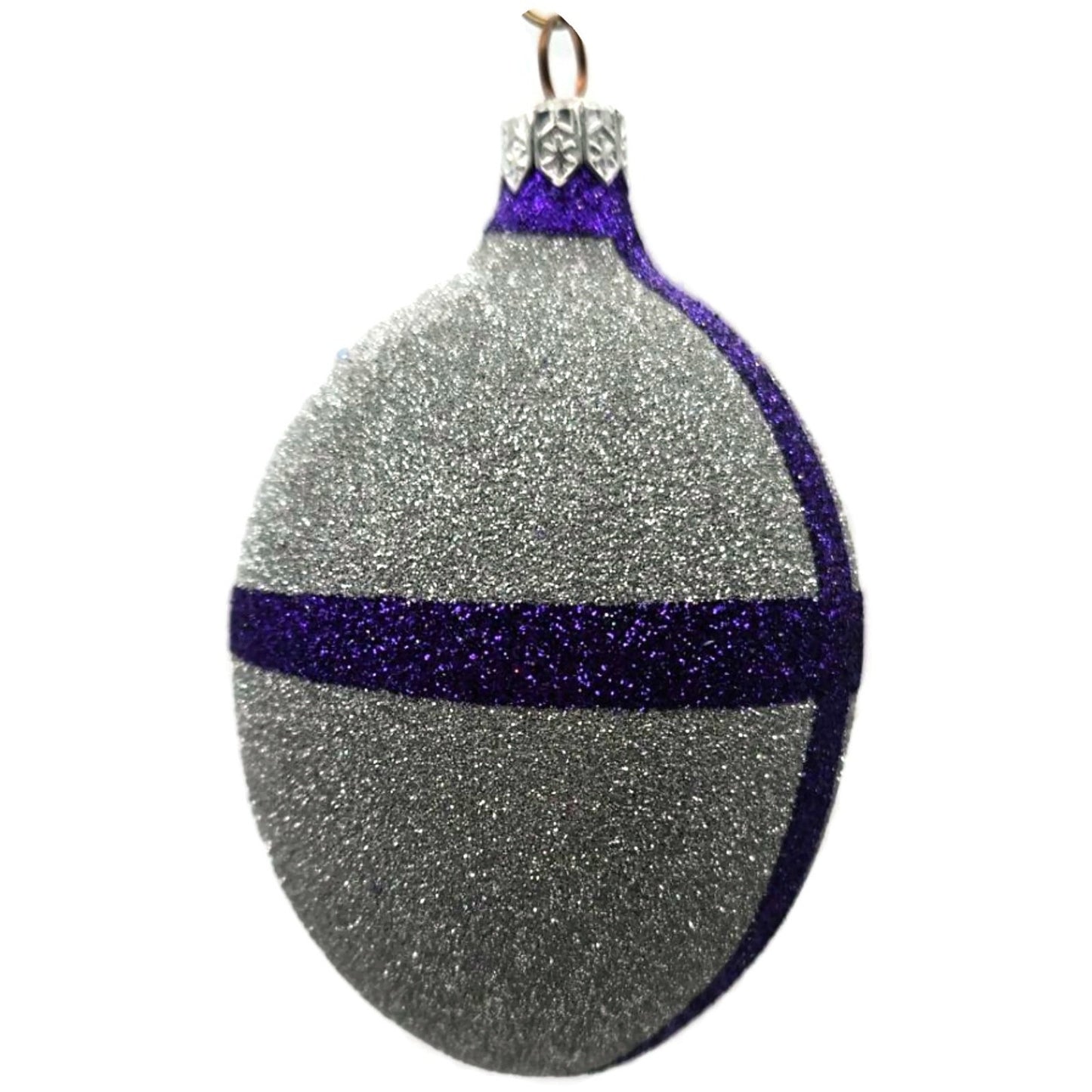 Patricia Breen Egg Gray Purple Present Easter Christmas Tree Ornament TCS