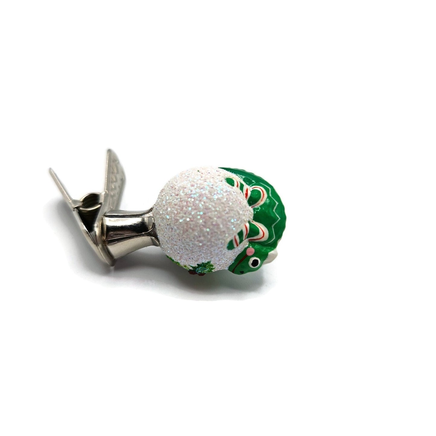 Patricia Breen Petite Miniature Chameleon Holly Christmas Clip On Ornament 2782