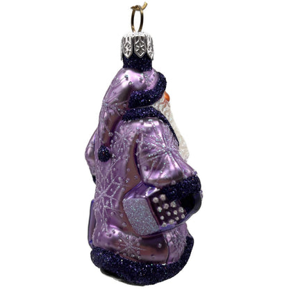 Patricia Breen Miniature City Santa Purple New York Snowflake Christmas Ornament