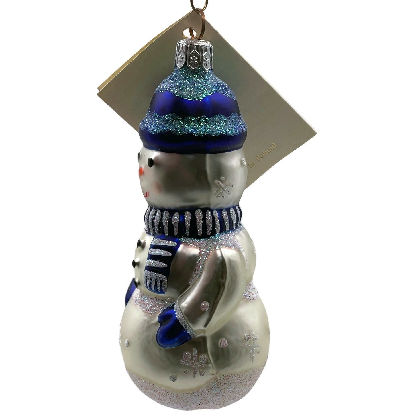 Patricia Breen Ornament Snowboy Blue Snowflakes Dots Family Christmas Tree Decor