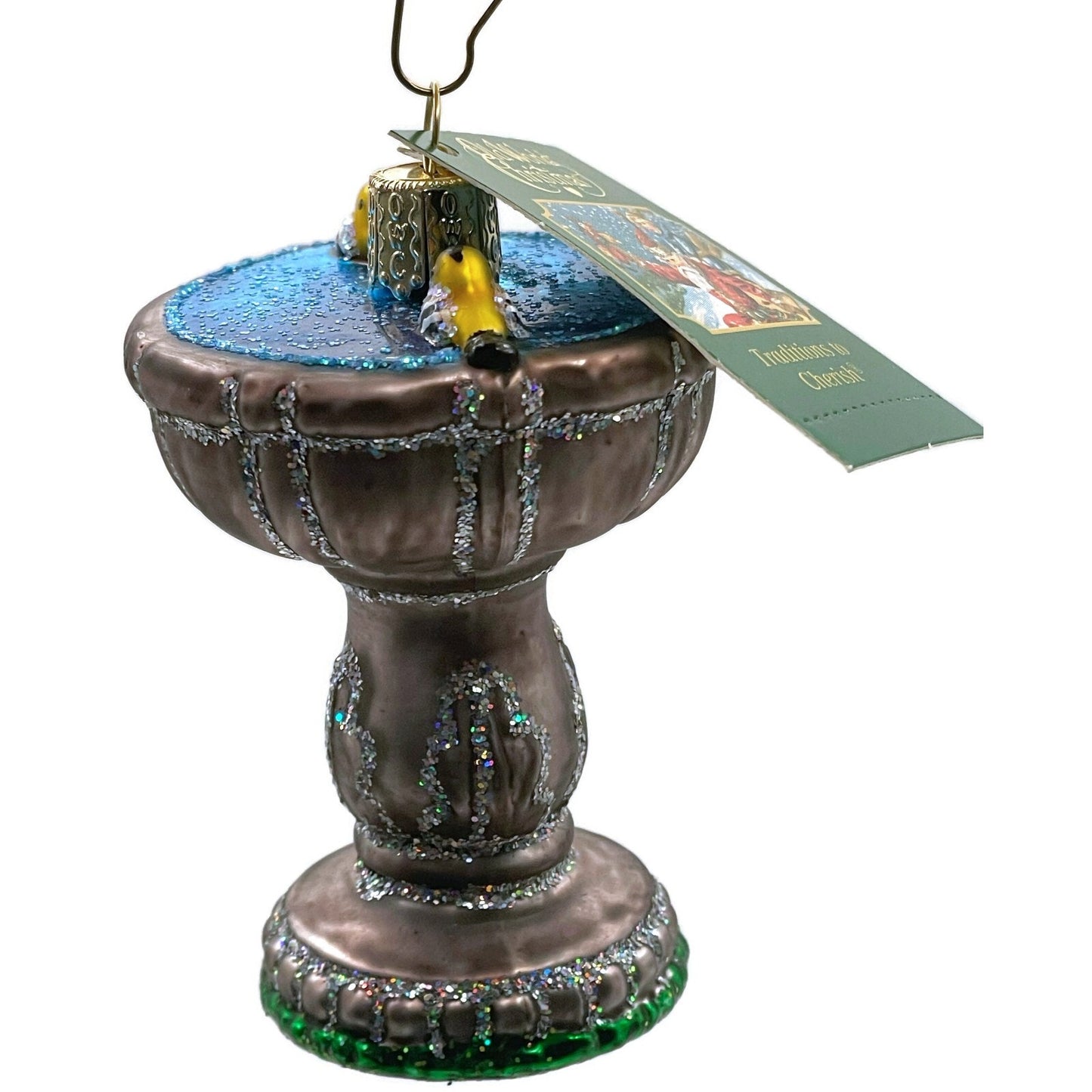 Birdbath Ornament Garden Floral Spring Christmas Tree OWC Old World Christmas