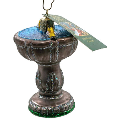 Birdbath Ornament Garden Floral Spring Christmas Tree OWC Old World Christmas