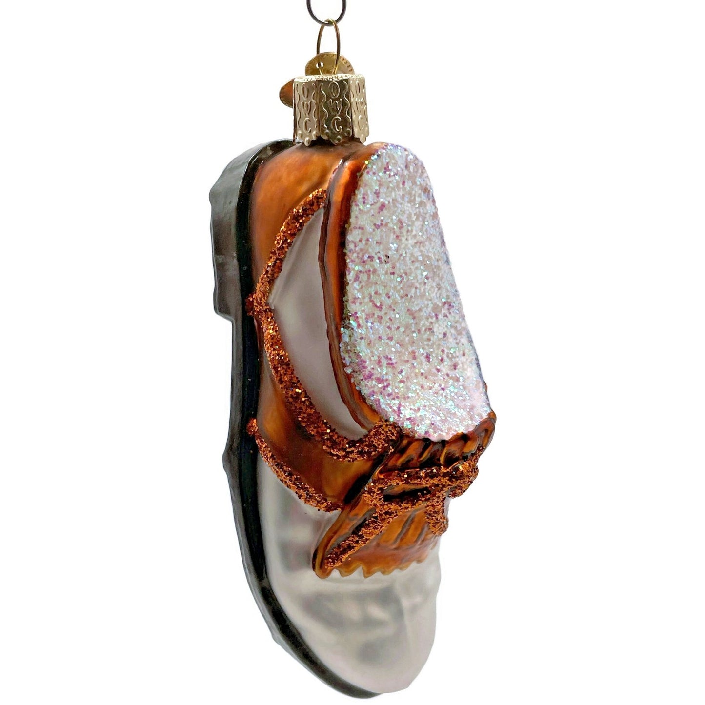 Golf Shoe Ornament Sport Brown Old World Christmas Tree OWC Glass