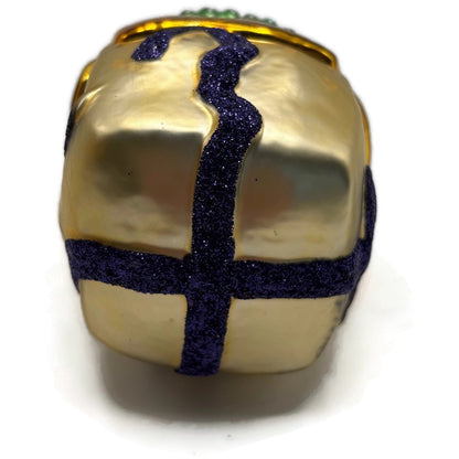 Patricia Breen Mmmonster Present Purple Gold Green Halloween Christmas Ornament