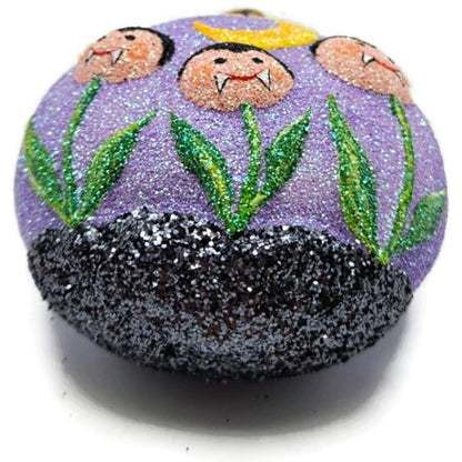 Patricia Breen Dracula's Garden Purple Glass Halloween Christmas Ornament 2558