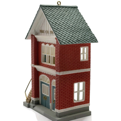 Hallmark Ornament Fire Station 1991 Nostalgic Christmas Village Tree Keepsake
