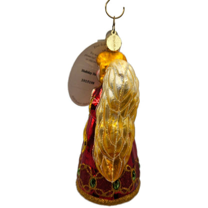 Christopher Radko Holiday Herald Angel Ornament 1015108 Red Gold Wings Christmas
