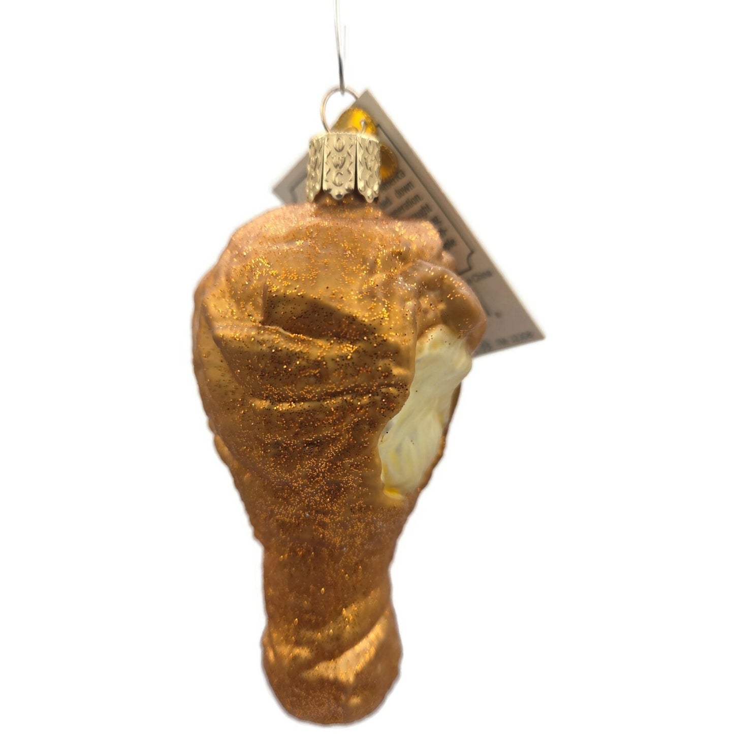 Old World Christmas Fried Chicken Golden Brown Leg OWC Blown Glass Ornament