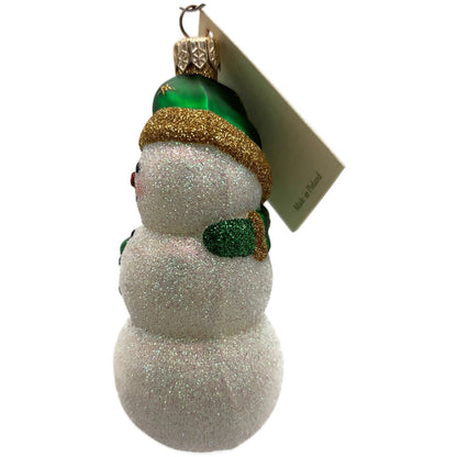Patricia Breen Friends Green Gold Stars Santa Snowman Christmas Tree Ornament