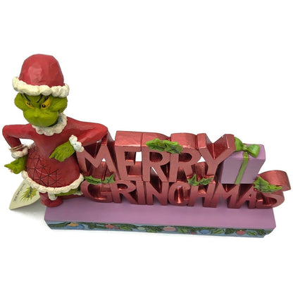 The Grinch Merry Grinchmas Christmas Jim Shore Dr. Seuss Whimsical Sign 6015221