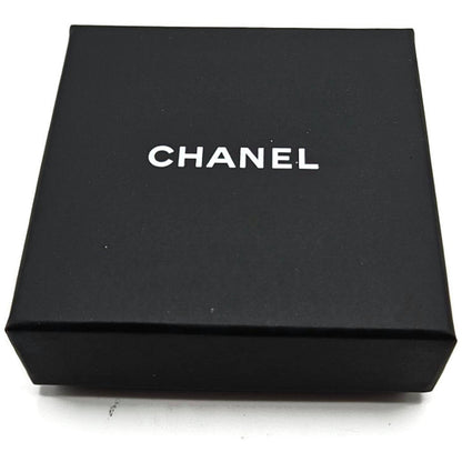 Co Co Chanel Brooch Pin Striped Enamel White Navy Blue with Velvet Pouch Box Tag