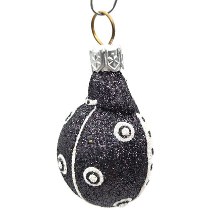 Patricia Breen Ladybug Noel Black Glittered Polka Dots Spring Christmas Ornament