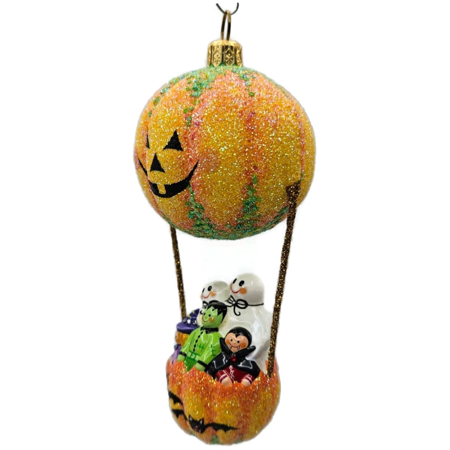 Patricia Breen Sweet Seekers Orange Pumpkin Travel Halloween Tree Ornament
