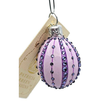 Patricia Breen Miniature Egg Surprise Reflector Lavender Easter Holiday Ornament