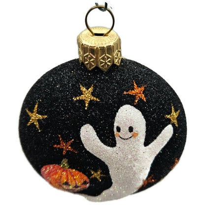Patricia Breen Halloween Ghostly Medallion Pumpkin StarsBlack Christmas Ornament