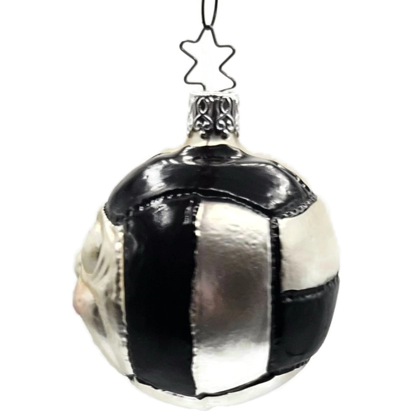 Soccer Football Face Sports Old World Christmas Tree Glass Ornament Inge Glas