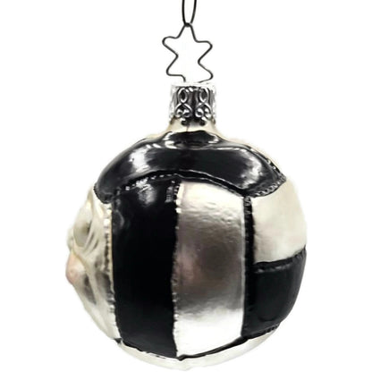 Soccer Football Face Sports Old World Christmas Tree Glass Ornament Inge Glas