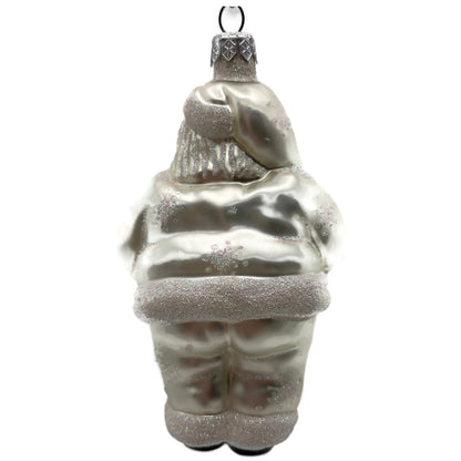 Patricia Breen HO HO HO Santa Claus Pearl Snowflakes Dots Christmas Ornament