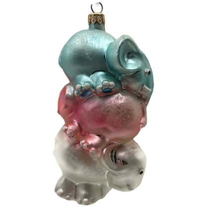 Christopher Radko Ton of Fun Elephants Stack Christmas Tree Ornament 98-180-0