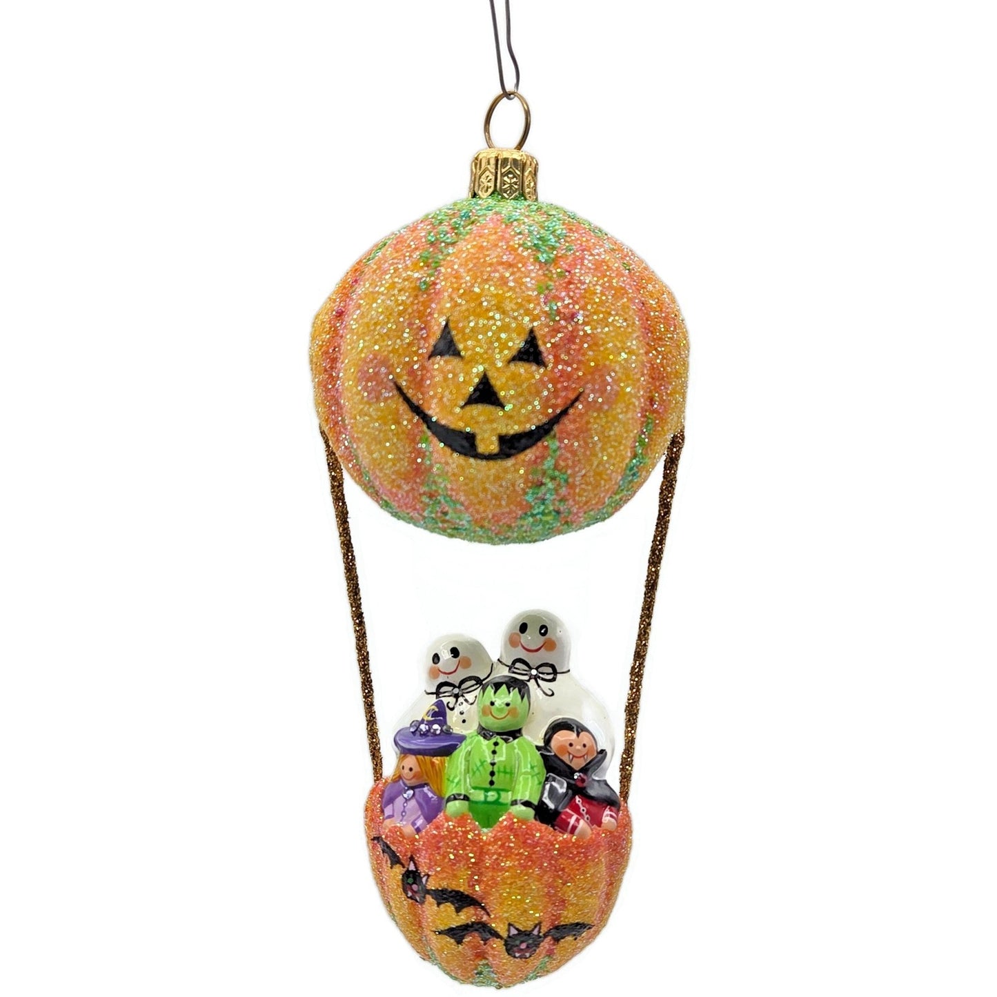 Patricia Breen Sweet Seekers Orange Pumpkin Travel Halloween Tree Ornament
