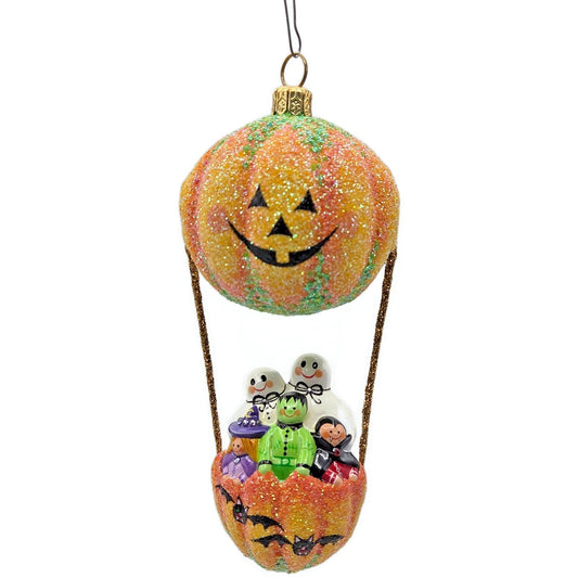 Patricia Breen Sweet Seekers Orange Pumpkin Travel Halloween Tree Ornament