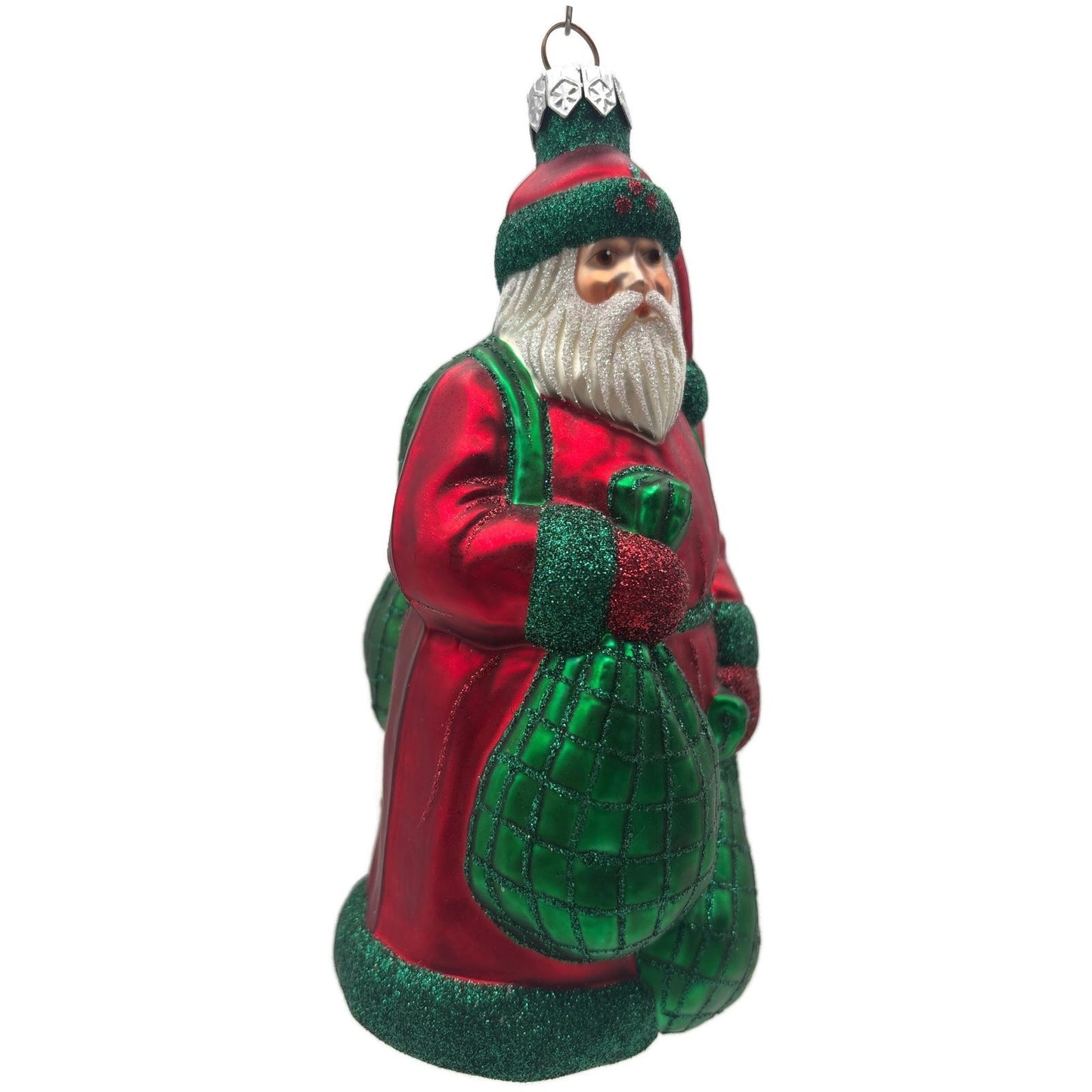 Patricia Breen Laden With Love Red Green Santa Claus Christmas Tree Ornament