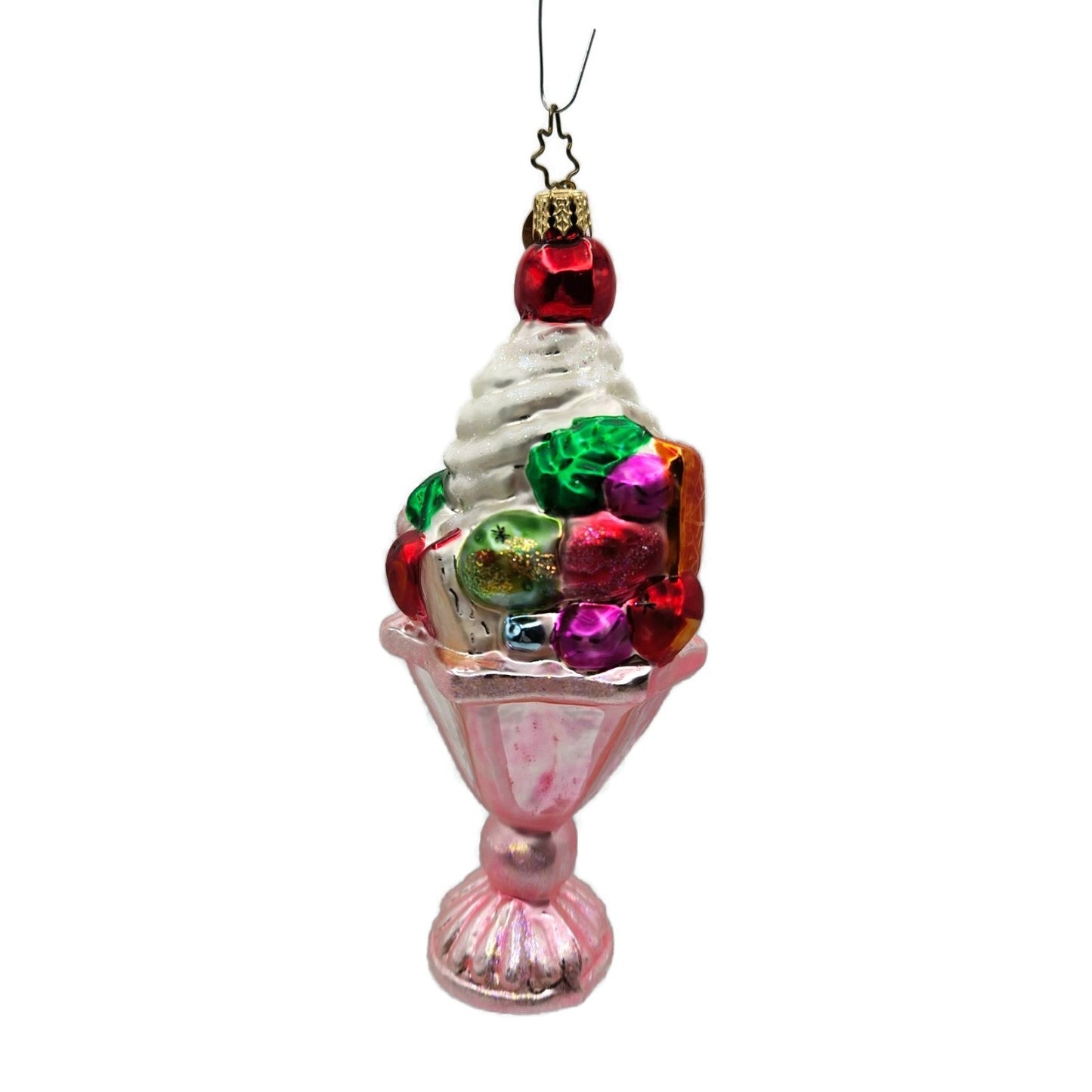 Christopher Radko Tutti Frutti Ice Cream Cone Christmas Tree Ornament 01-0383-0