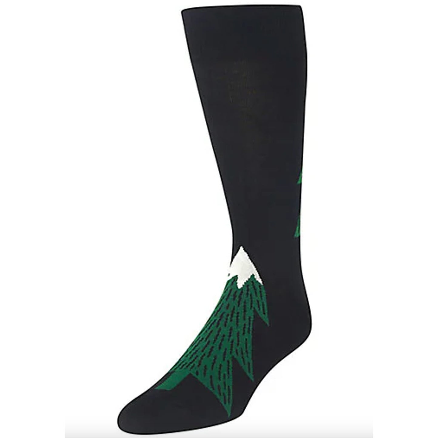 Hot Sox Christmas Socks Pine Trees Black Green Holiday Stocking Stuffers
