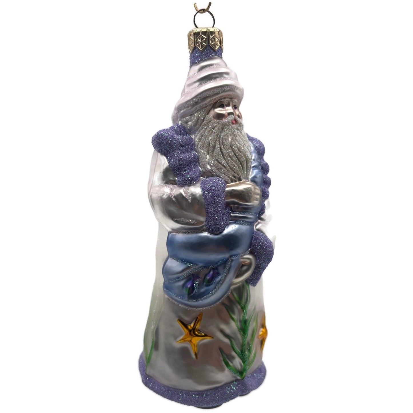 Patricia Breen Poseidon Santa Deep Sea Lavender Summer Nautical Ornament CATZ