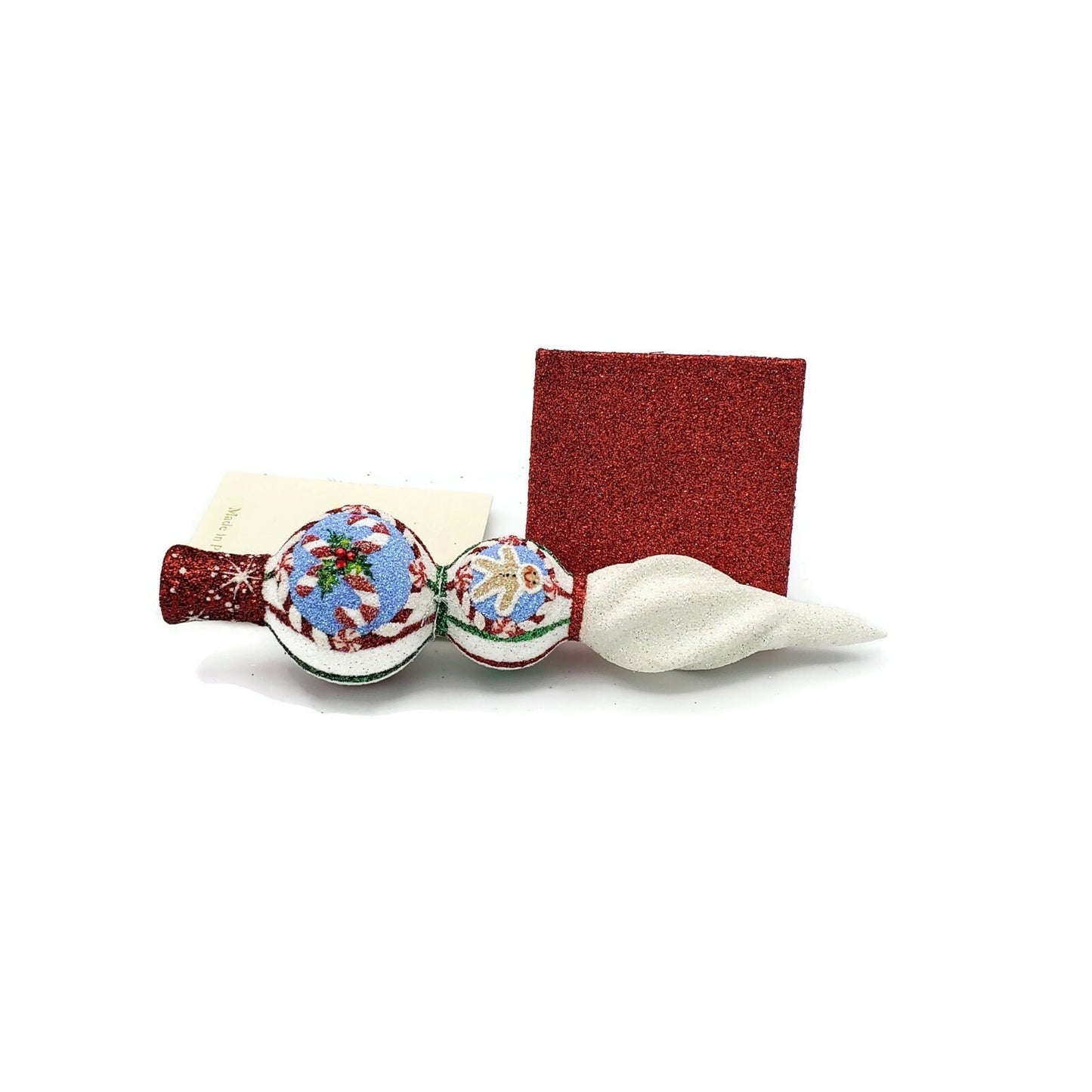 Patricia Breen Ultra Mini Finial Noel Christmas Candy Cane Tree Top w/ Stand