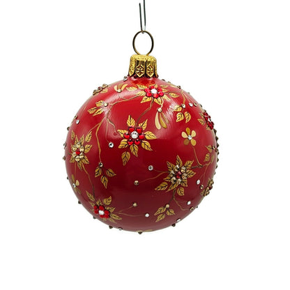 Patricia Breen Beguiling Orb Brinker Red Santa Ball Christmas Tree Ornament 3422