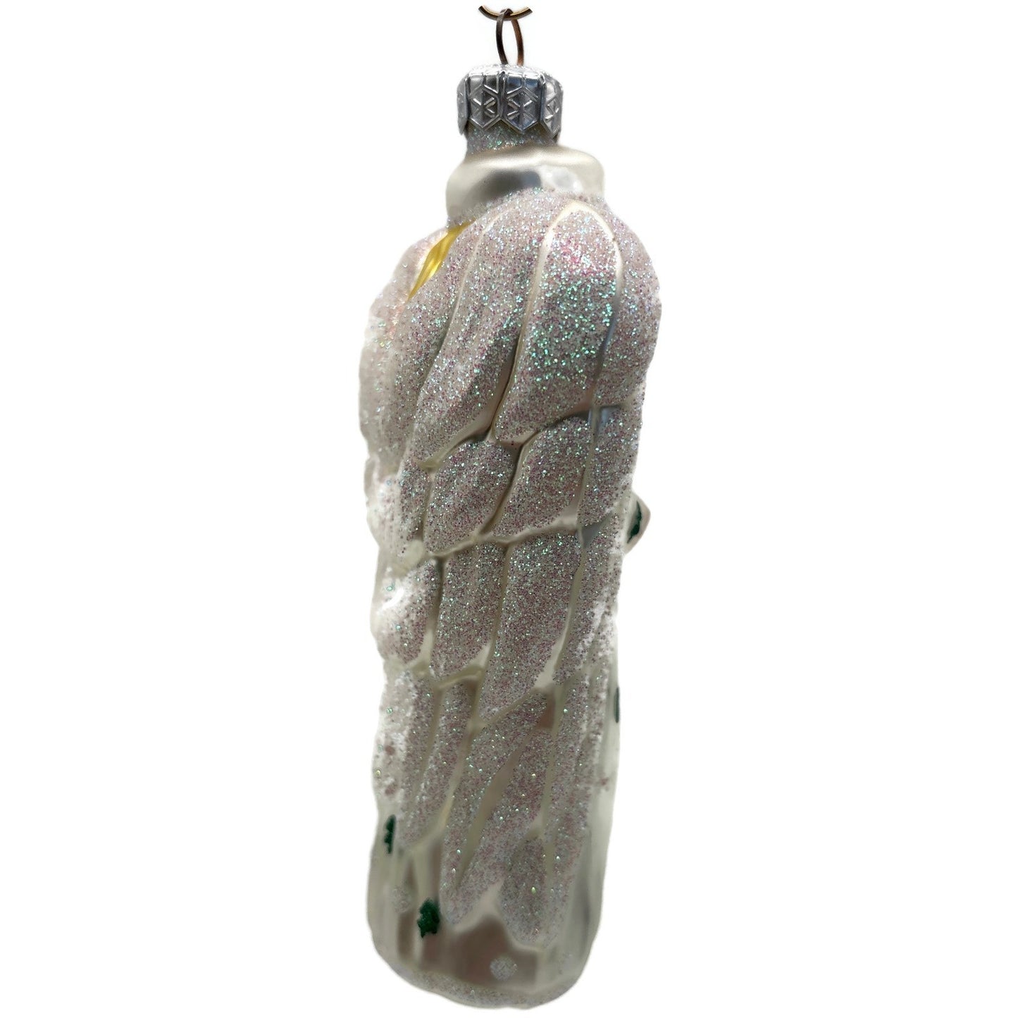 Patricia Breen Noel Angel Pearl White Green Religious Christmas Tree Ornament