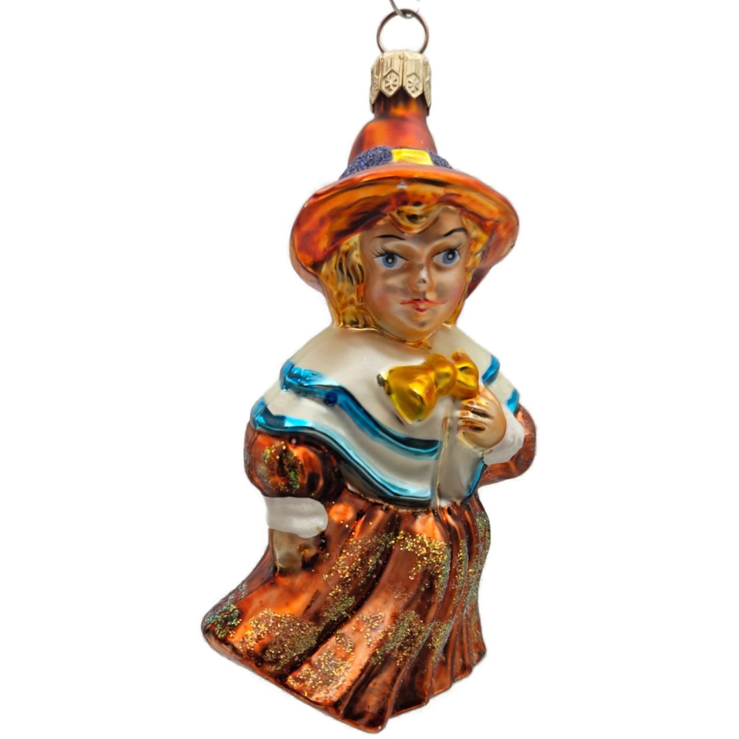 Christopher Radko Priscilla Pilgrims Halloween Christmas Tree Ornament 990950