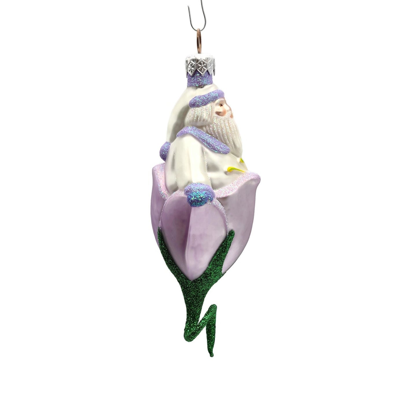 Patricia Breen Bluebell Santa Lilac Flower Pearl Spring Christmas Tree Ornament