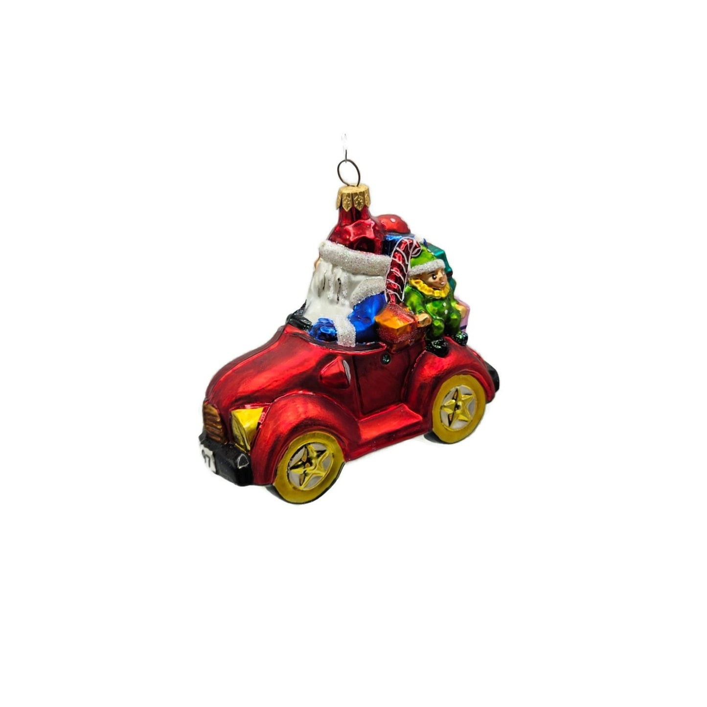 Christopher Radko Jolly Jalopy Santa Claus Christmas Tree Ornament 97-151-0