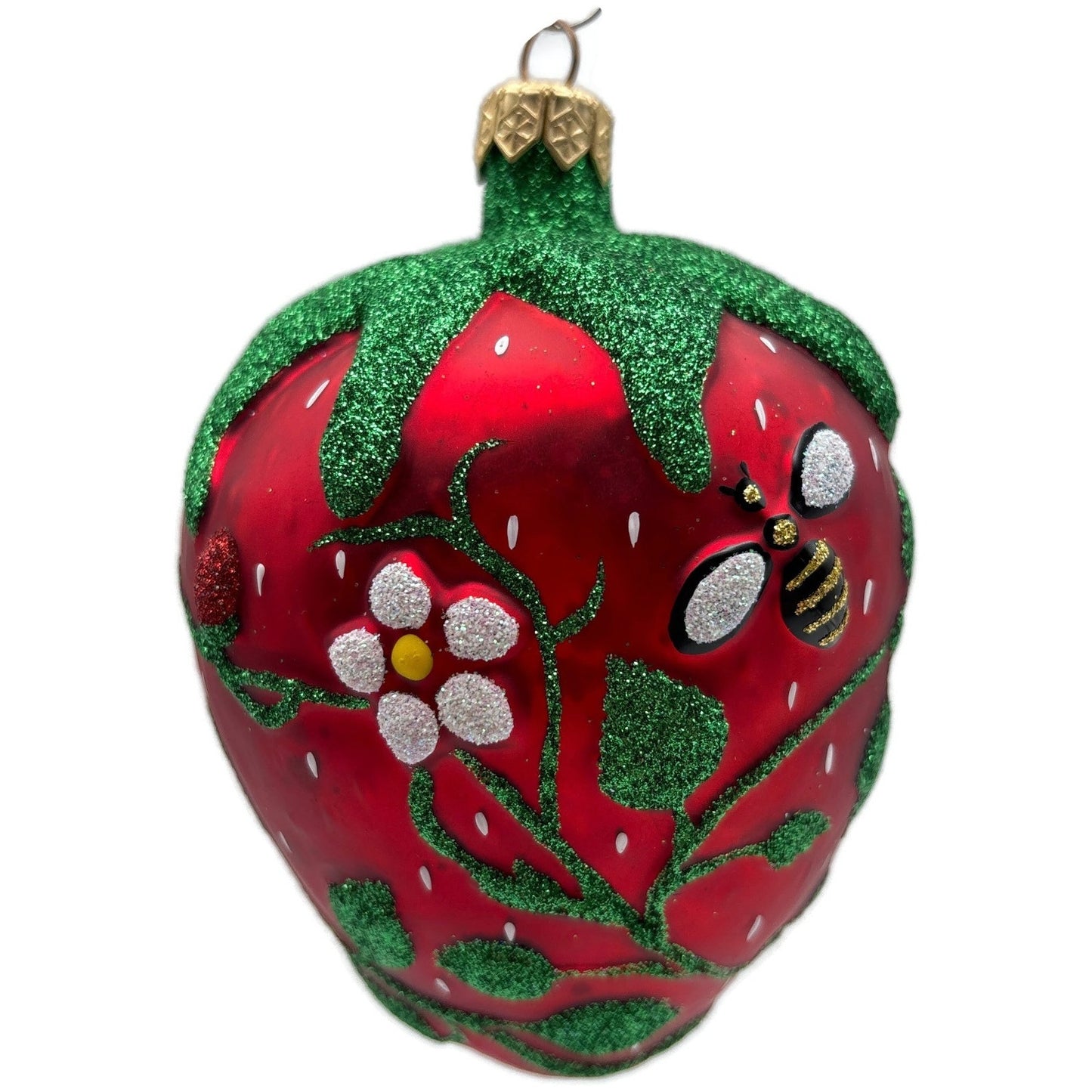 Patricia Breen Grande Strawberry Bees Fruit Red Spring Christmas Ornament NM