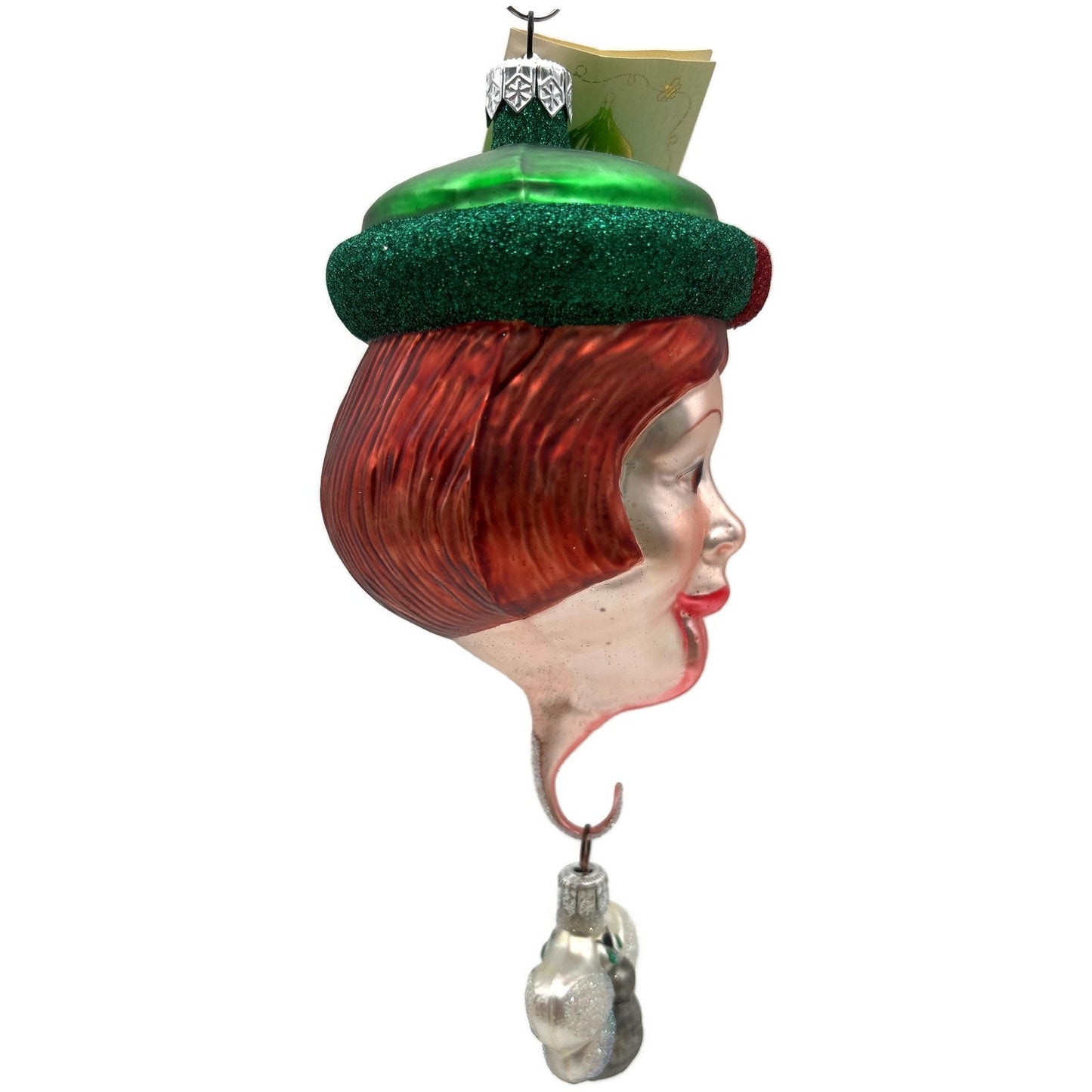 Patricia Breen I Don't Know Why She Swallowed a Fly Green Hat Christmas Ornament