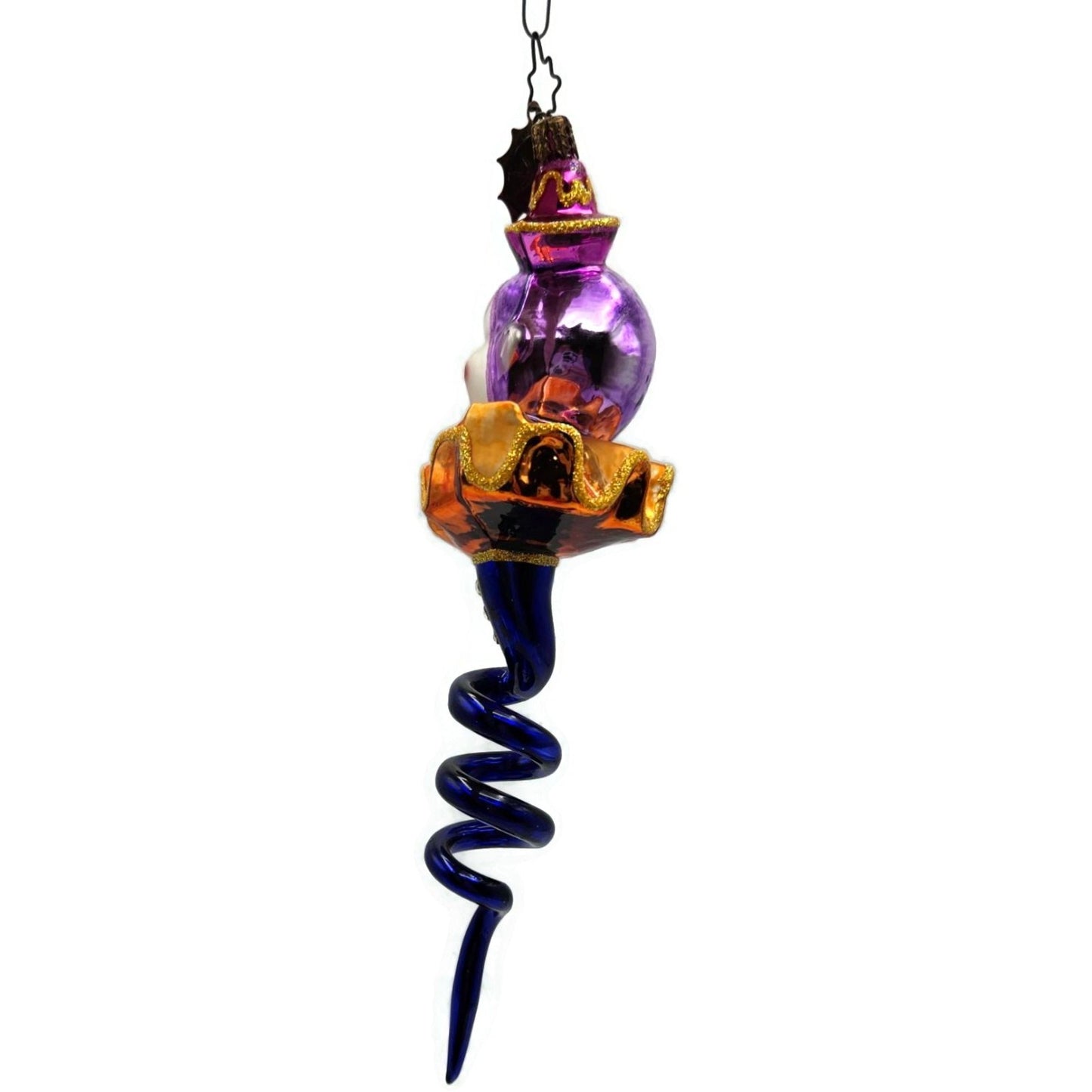 Christopher Radko Clown Snake Corkscrew Spring Twist Halloween Ornament
