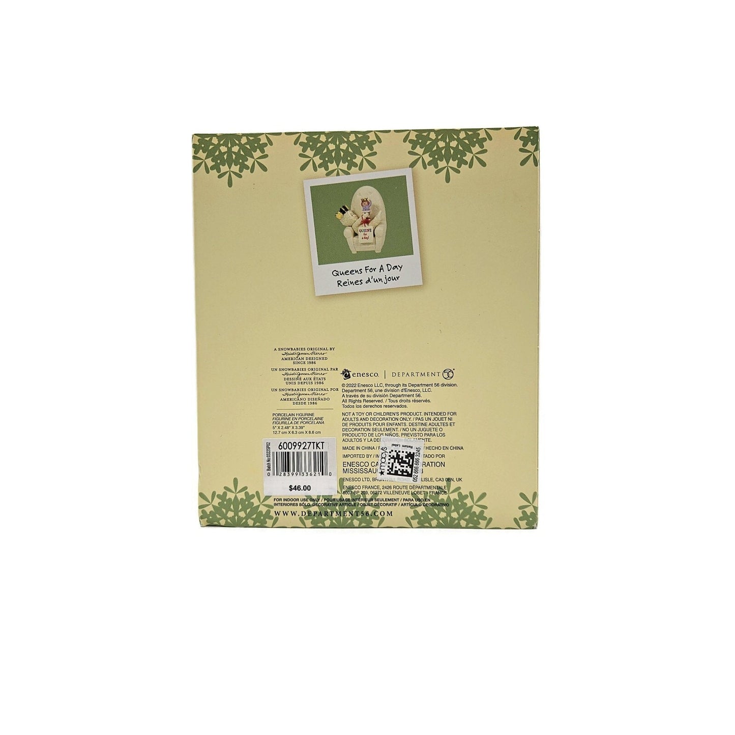 Department 56 Snowbabies Collection Queens For A Day Christmas Ornament 6009927