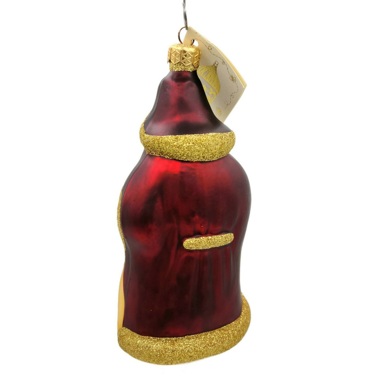 Patricia Breen Woodland Santa Bordeaux Red Christmas Tree Holiday Ornament