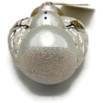 Patricia Breen Angel For Catlin Gold Pearl White Glitter Christmas Tree Ornament