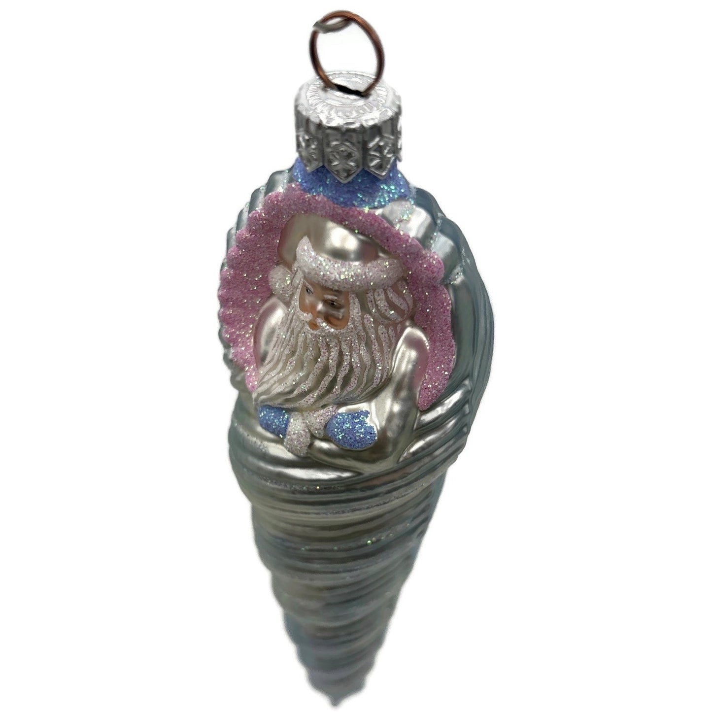 Patricia Breen Triton Santa Blue Pearl Suit Summer Nautical Christmas Ornament