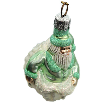 Patricia Breen Turitella Santa Green Aquatic Christmas Seashell Ornament 9939