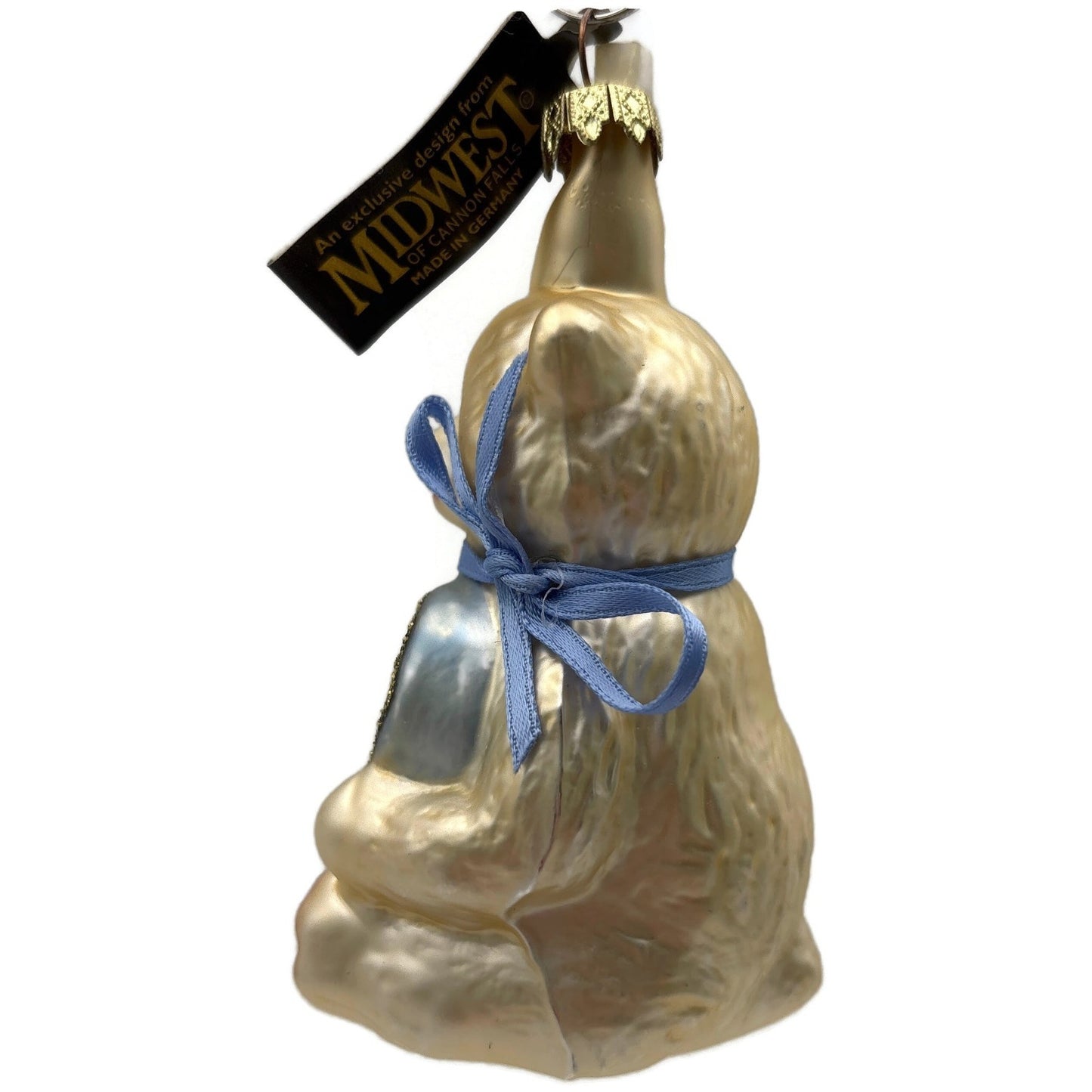 Babys First Teddy Bear Blue Heart Christmas Ornament Midwest of Cannon Falls
