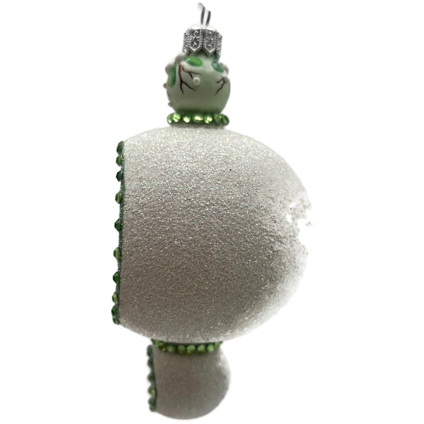 Patricia Breen Du Barry Reflector Mistletoe Reindeer Orb Christmas Tree Ornament