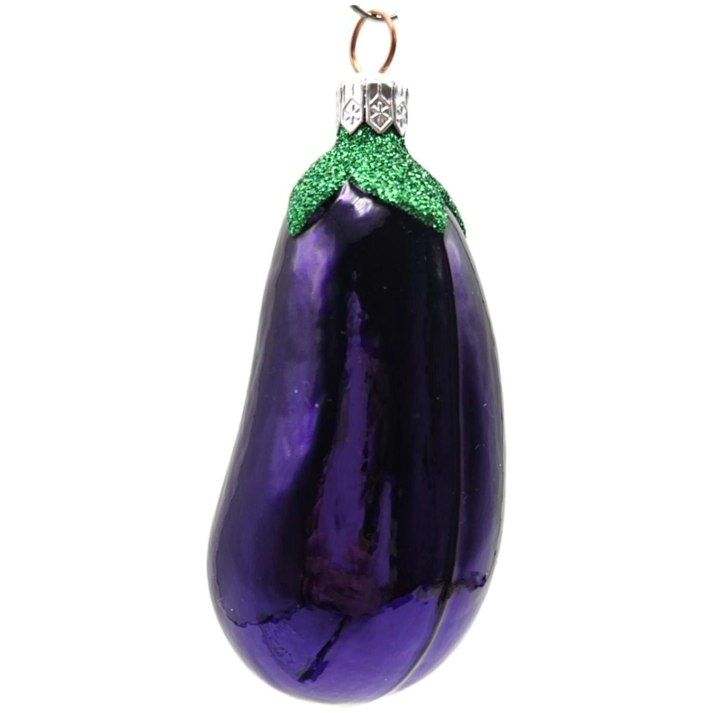 Patricia Breen Walk In Marche Ouvert Un Aubergine Eggplant Holiday Ornament 9941