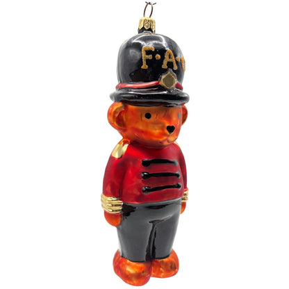 Christopher Radko FAO Schwarz Toy Soldier Bear Red Christmas Tree Ornament