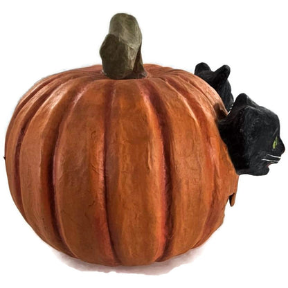 Bethany Lowe Halloween Cat Eyes Jack O Lantern Pumpkin Spooky Folk Art Rare