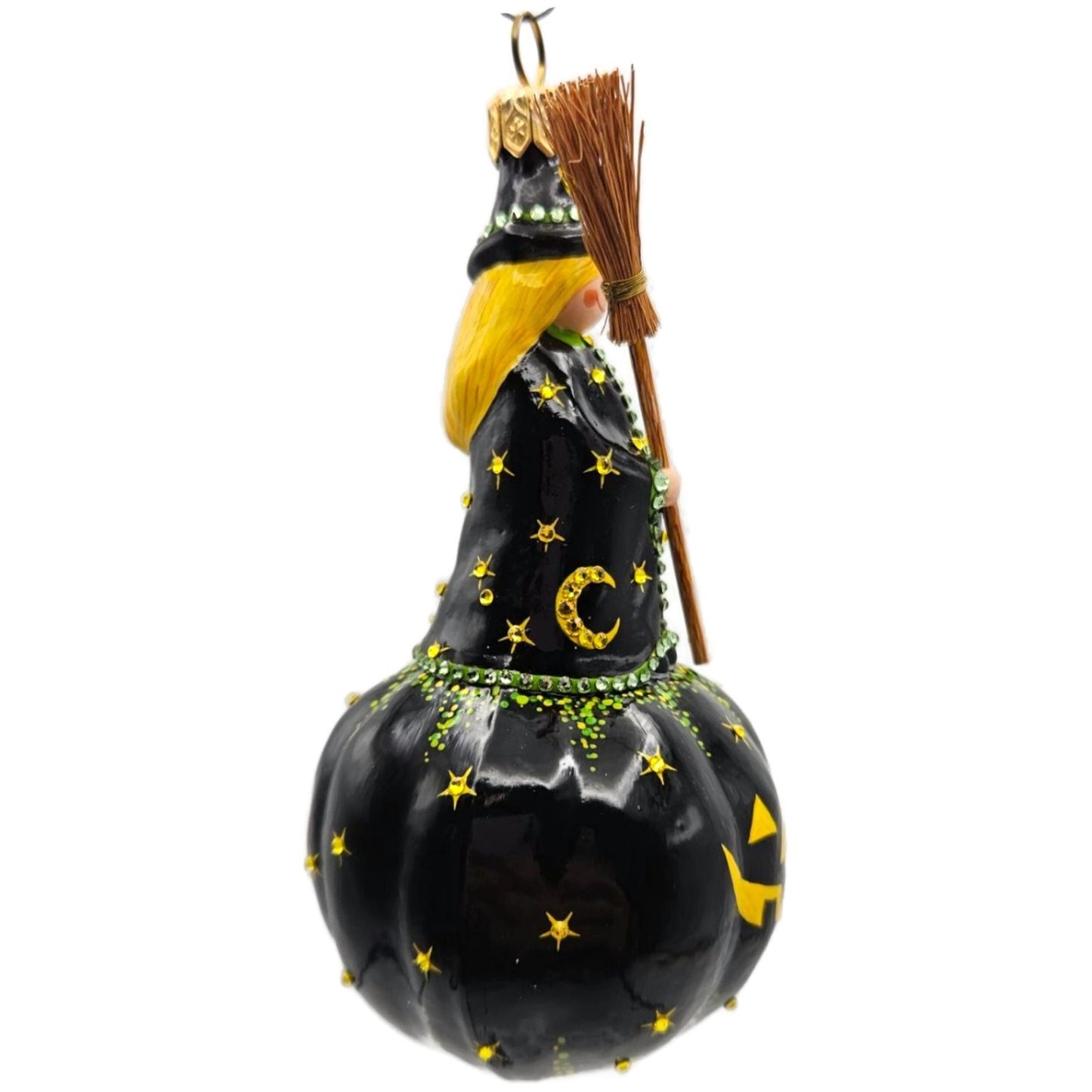 Patricia Breen Halloween Winnifred Witch Pumpkin Stars Moon Christmas Ornament