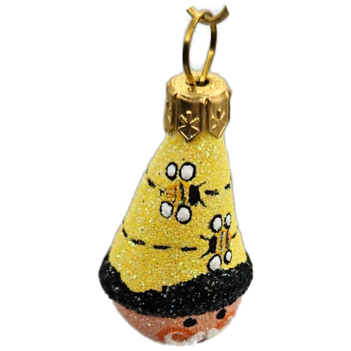 Patricia Breen Petite Tete Bees Yellow Hat Santa Spring Christmas Ornament 2877